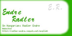 endre radler business card